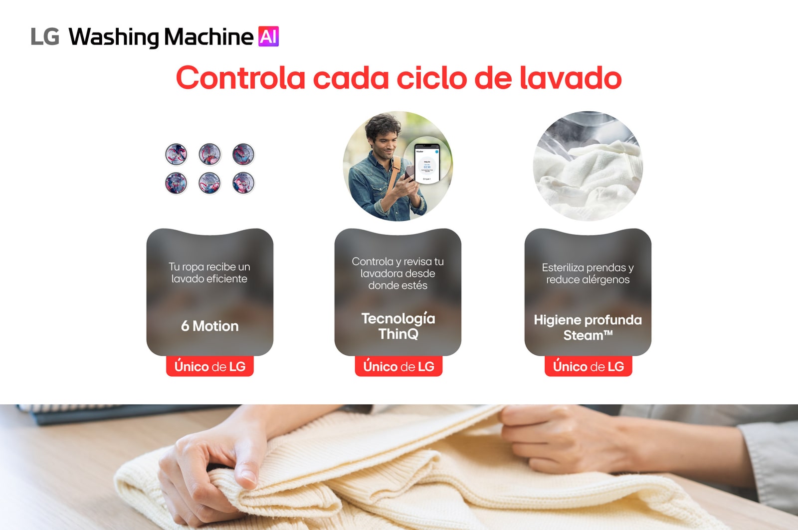 Controla cada ciclo de lavado